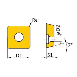 HM-Ersatzwendeplatten Optimum ISO SCMT09T304 Produktbild